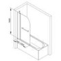 Taylor & Moore Hinged Panel Curved Bath Screen - 1400 x 1000mm