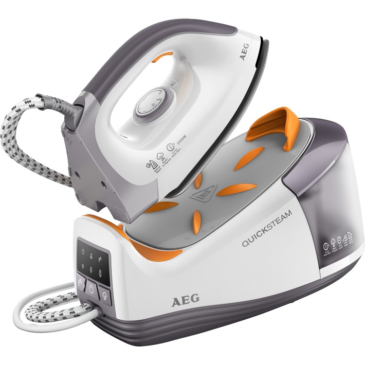 AEG DBS3350 QuickSteam Steam Generator Iron - White Grey And Orange