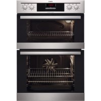 GRADE A2 - AEG DC4013021M Stainless Steel Electric Built-in Double Oven