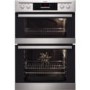 GRADE A2 - AEG DC4013021M Stainless Steel Electric Built-in Double Oven