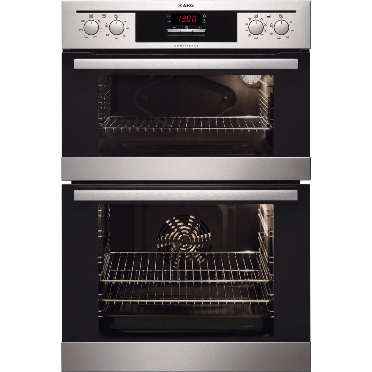 GRADE A2 - AEG DC4013021M Stainless Steel Electric Built-in Double Oven