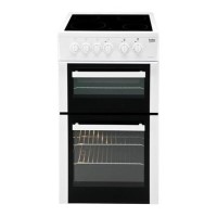 Beko DC5422AW 50cm Double Cavity Electric Cooker with Ceramic Hob in White