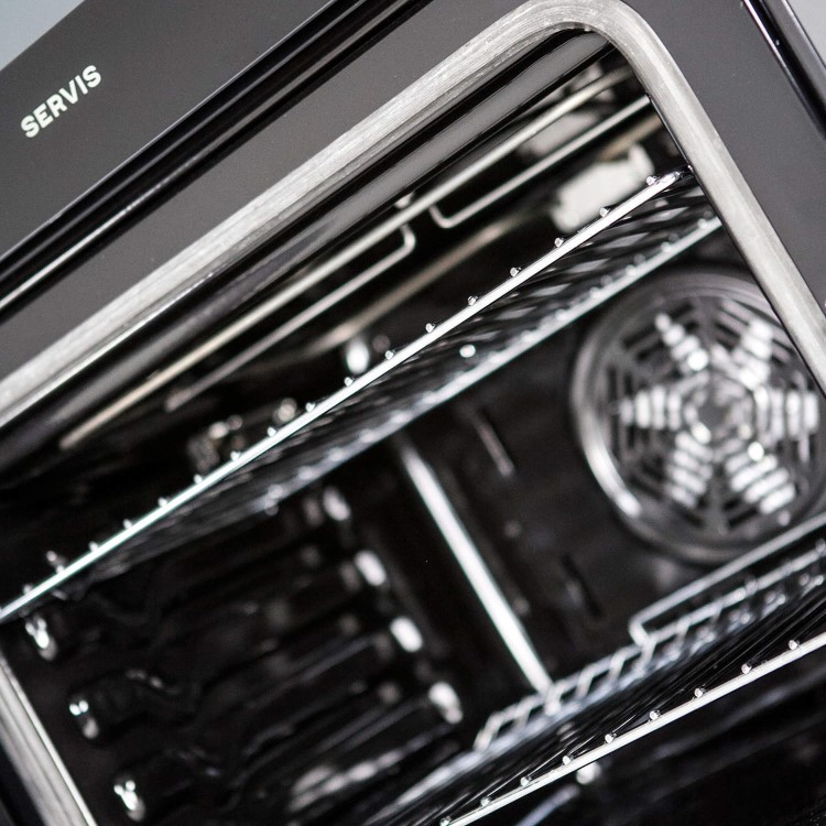 Servis DC60B 60cm Double Oven Electric Cooker Black