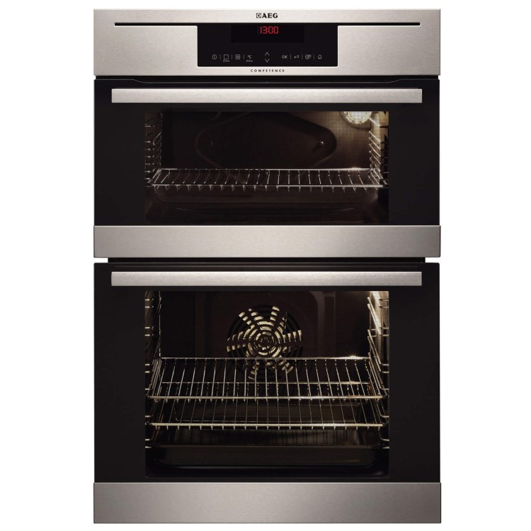 GRADE A2 - Light cosmetic damage - AEG DC7013021M Competence Electric Built-in Double Oven Stainless Steel