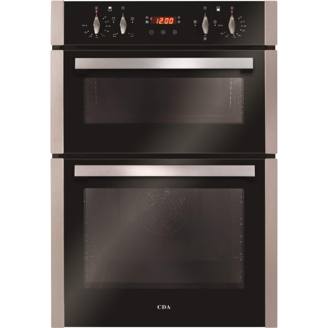 GRADE A3 - CDA DC940SS Electric Built-in Fan Double Oven With Touch Control Timer - Stainless Steel
