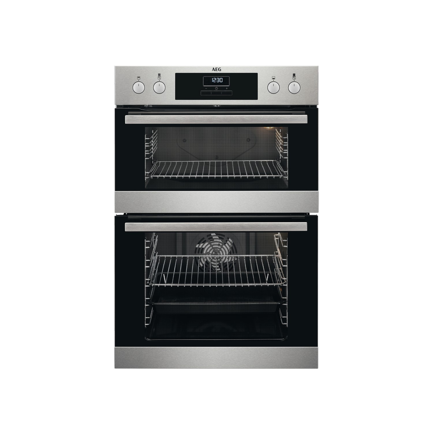 Refurbished AEG SurroundCook DCB331010M 60cm Double Built In Electric Oven With Catalytic Liners And