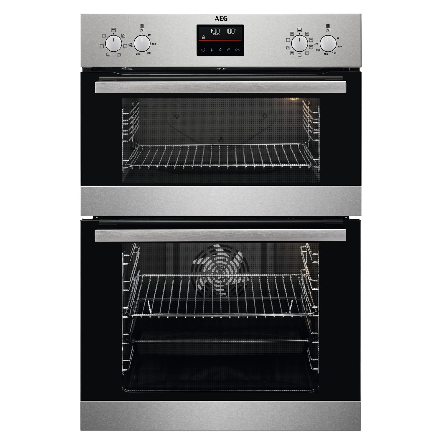 AEG DCB535060M 6000 Series Built In Electric Double Oven - Stainless Steel
