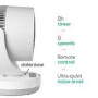 GRADE A1 - electriQ 6 Inch Quiet Low Energy DC Oscillating Desk Fan - White
