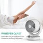 electriQ 6-Inch DC Oscillating Desk Fan - Whisper Quiet & Low-Energy