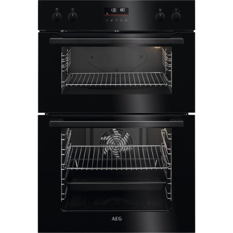 Refurbished AEG 6000 Series DCE531160B 60cm Double Built In Electric Oven Black