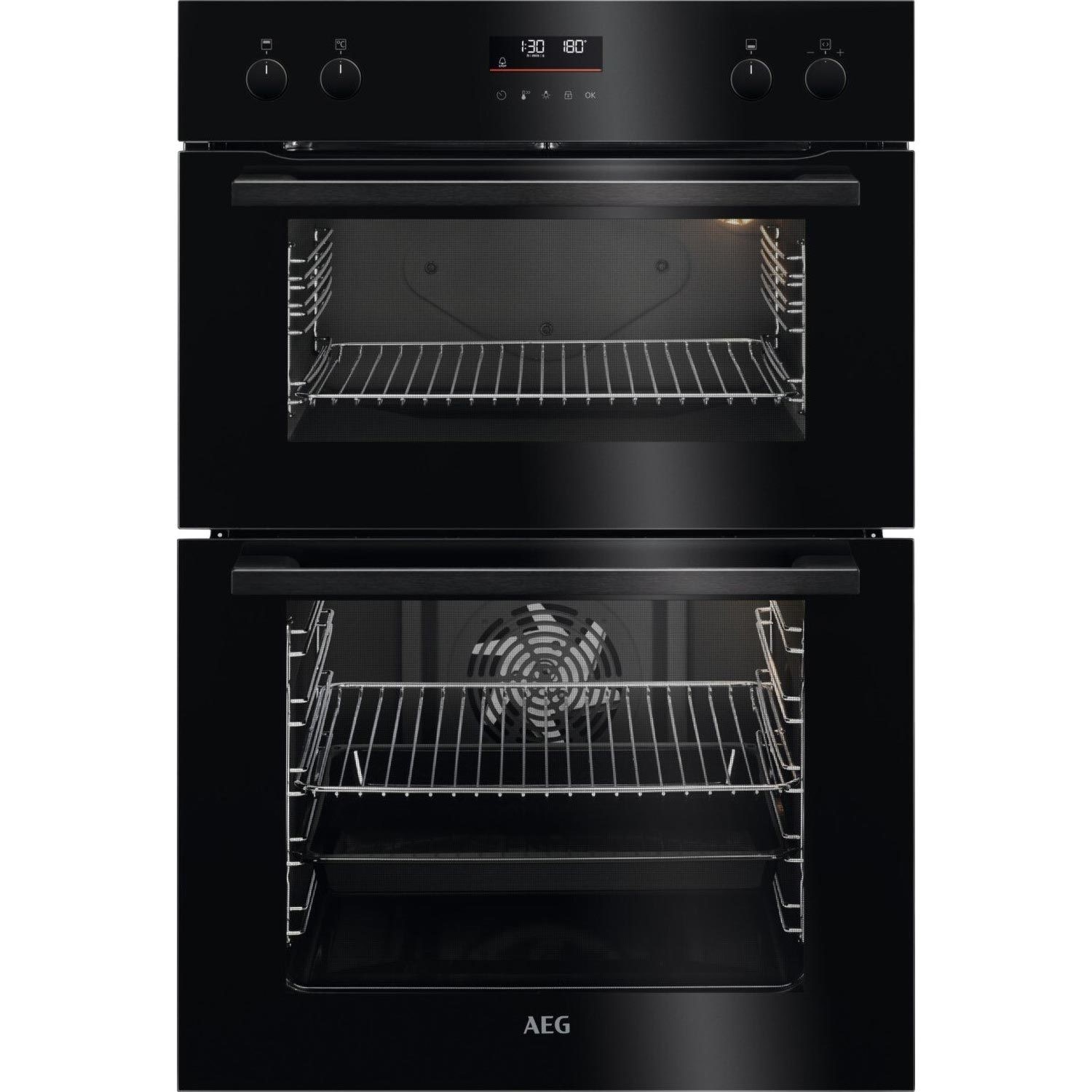 AEG DCE531160B 6000 Series Electric Built-In Double Oven - Black