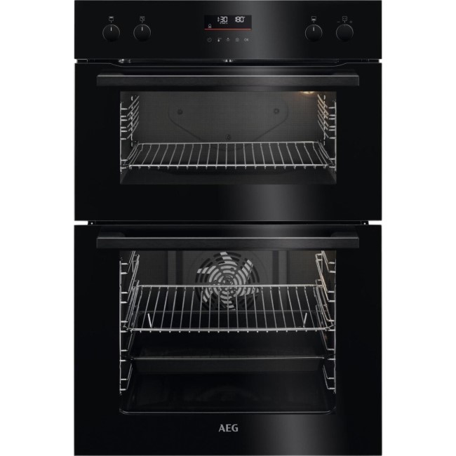 AEG 6000 Series Electric Built-In Double Oven - Black