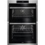 Refurbished AEG DCE731110M 60cm Double Built In Electric Oven Stainless Steel
