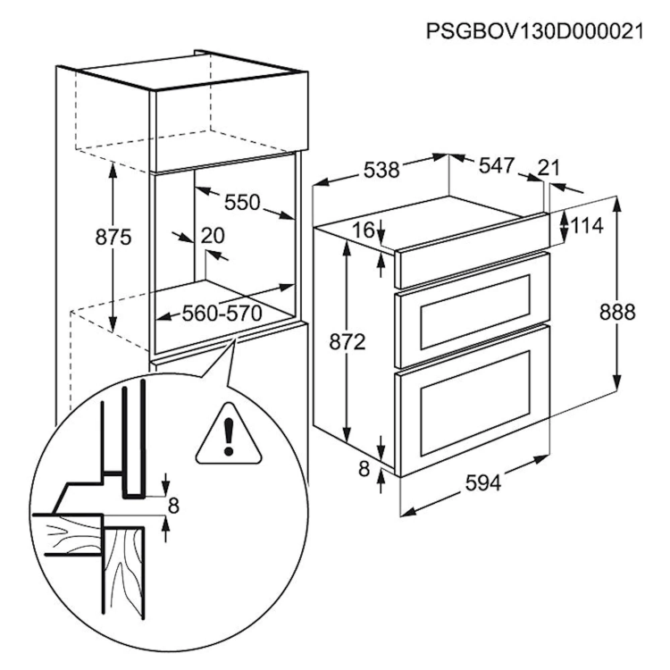 AEG 6000 Series DCE731110M Built-In Electric Double Oven - Stainless Steel