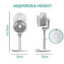 Refurbished electriQ 9 Inch Quiet Low Energy DC Oscillating Pedestal Fan - White