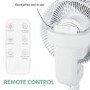 Refurbished electriQ 9 Inch Quiet Low Energy DC Oscillating Pedestal Fan - White
