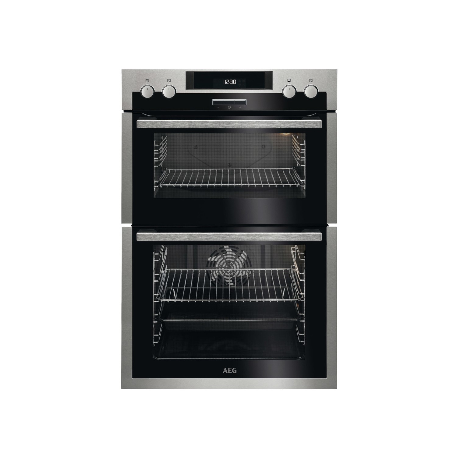 AEG Electric Built In Double Oven with Catalytic Liners - Stainless Steel