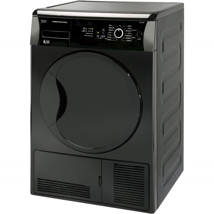 Beko DCU6130B 6kg Freestanding Condenser Tumble Dryer Black Appliances Direct