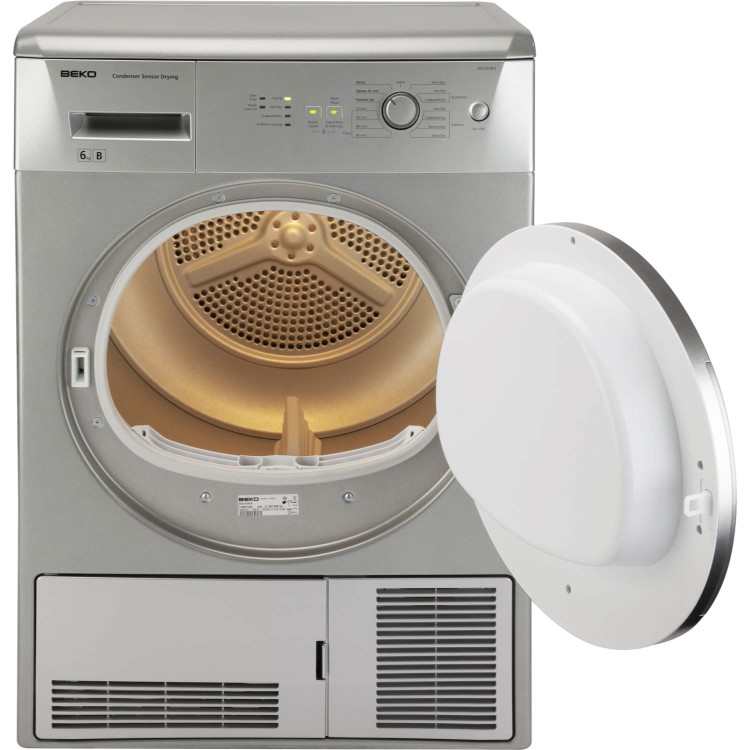 Beko DCU6130S 6kg Freestanding Condenser Tumble Dryer Silver