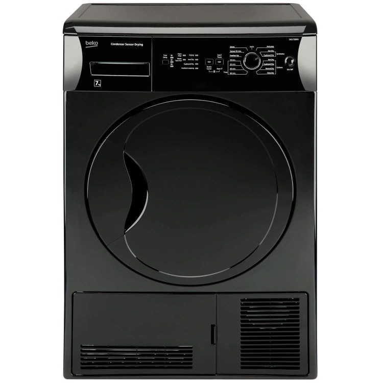 GRADE A2 - Beko DCU7230B Sensor Driven 7kg Freestanding Condenser Tumble Dryer - Black