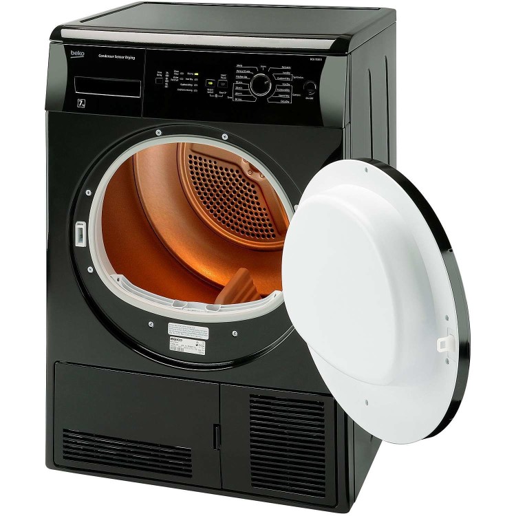 GRADE A2 - Beko DCU7230B Sensor Driven 7kg Freestanding Condenser Tumble Dryer - Black