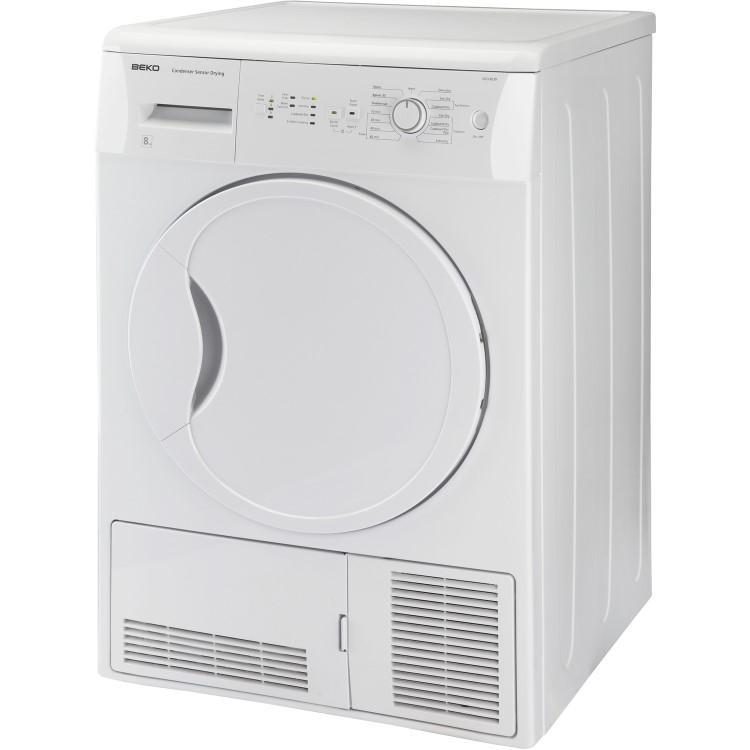 GRADE A1 - Beko DCU8230W 8kg Freestanding Condenser Tumble Dryer - White