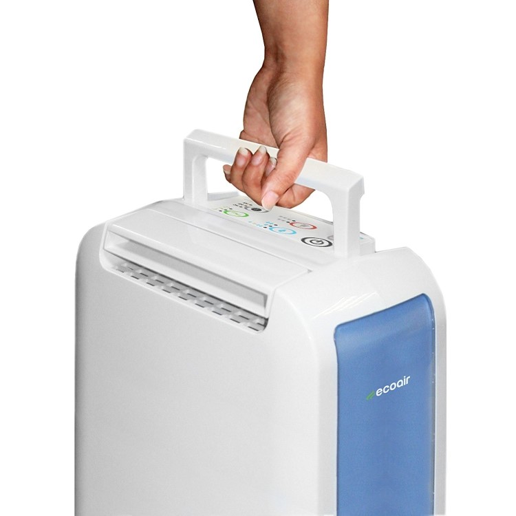 Ecoair DD122 Mini 6 Litre Slimline Desiccant Dehumidifier with Laundry Mode Humidistat and Antibacterial Filter