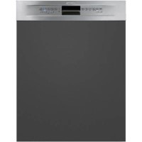 Refurbished Smeg Cucina DD13E2 12 Place Semi-Integrated Dishwasher Stainless Steel Control Panel