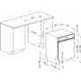 Refurbished Smeg Cucina DD13E2 12 Place Semi-Integrated Dishwasher Stainless Steel Control Panel