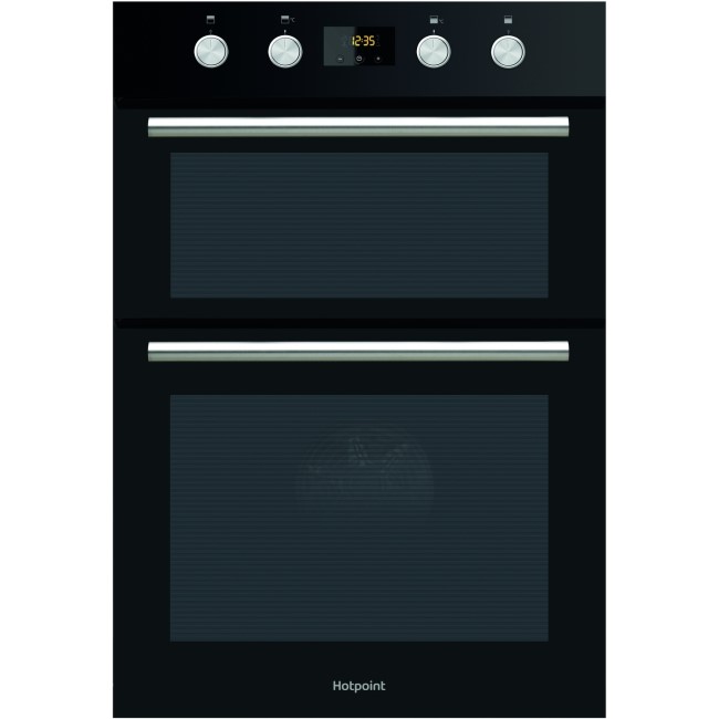 Refurbished Hotpoint NewStyle DD2844CBL 60cm Double Built In Electric Oven Black