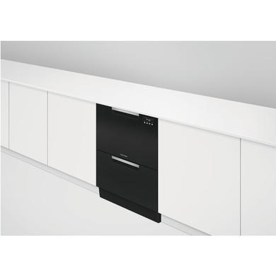 Fisher & Paykel DD60DAHB9 12 Place Semi-Integrated Double DishDrawer Dishwasher-Black