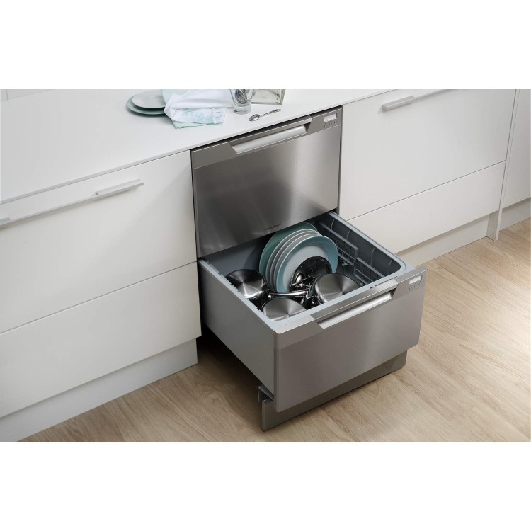 Fisher & Paykel DD60DCHX7 89472 Double Dishdrawer With Fixed EZKleen Stainless Steel Doors