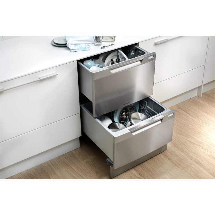 Fisher & Paykel DD60DCHX7 89472 Double Dishdrawer With Fixed EZKleen Stainless Steel Doors