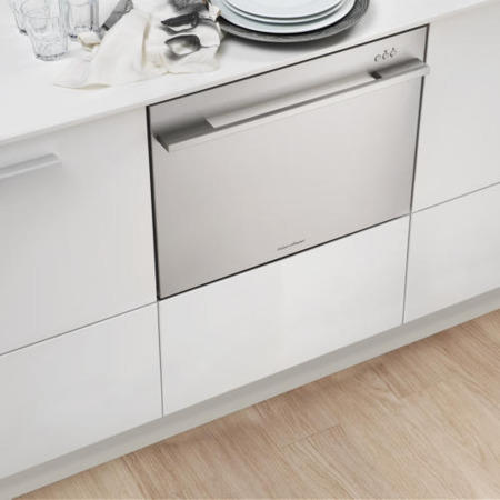 Fisher & Paykel DD60SDFHX7 6 Place Semi Integrated Single DishDrawer Dishwasher - EZKleen Steel