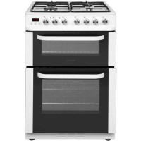GRADE A1 - Servis DD60W 60cm Dual Fuel Double Oven Cooker White