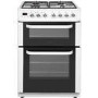 GRADE A1 - Servis DD60W 60cm Dual Fuel Double Oven Cooker White
