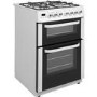 GRADE A1 - Servis DD60W 60cm Dual Fuel Double Oven Cooker White
