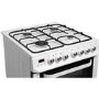 GRADE A1 - Servis DD60W 60cm Dual Fuel Double Oven Cooker White