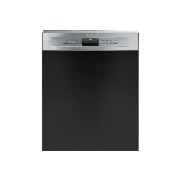 Smeg DD612 12 Place Semi Integrated Dishwasher - Stainless Steel Control Panel