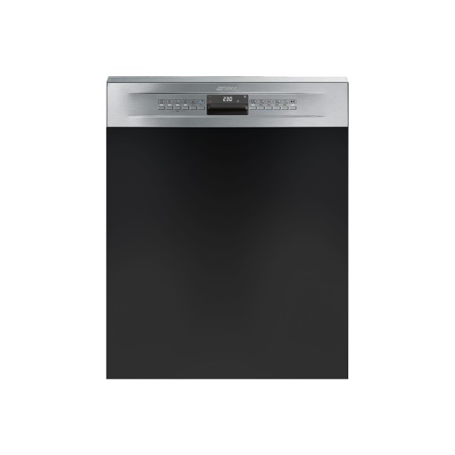 GRADE A3 - Smeg DD612 12 Place Semi Integrated Dishwasher - Stainless Steel Control Panel