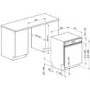 Smeg DD612 12 Place Semi Integrated Dishwasher - Stainless Steel Control Panel