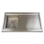 Astracast DE10XBHOMEPKR Bistro Single Bowl Right Hand Drainer Stainless Steel Sink with Accessories