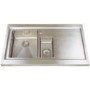 Astracast DE15XBHOMEPKL Bistro 1.5 Bowl Left Hand Drainer Stainless Steel Sink with Accessories