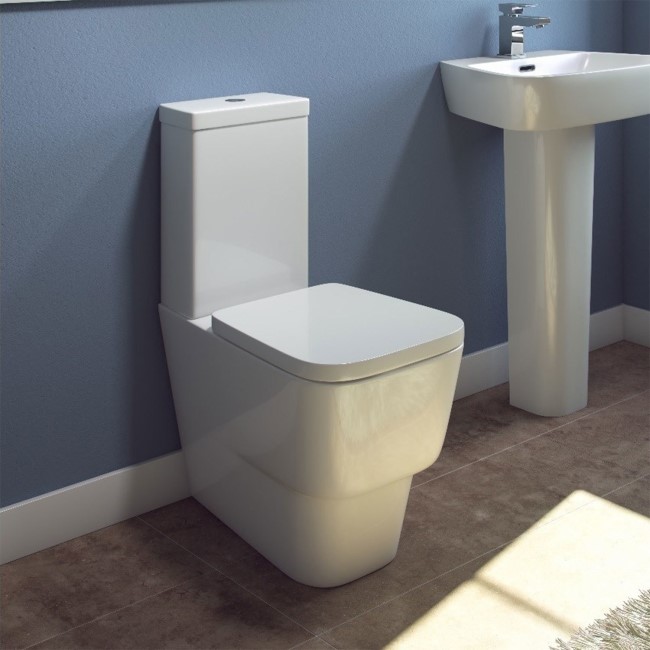 Step Close Coupled Toilet with Soft Close Seat