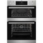 Refurbished AEG SurroundCook DEB331010M Multifunction 60cm Double Built In Electric Oven Anti-fingerprint Stainless Steel