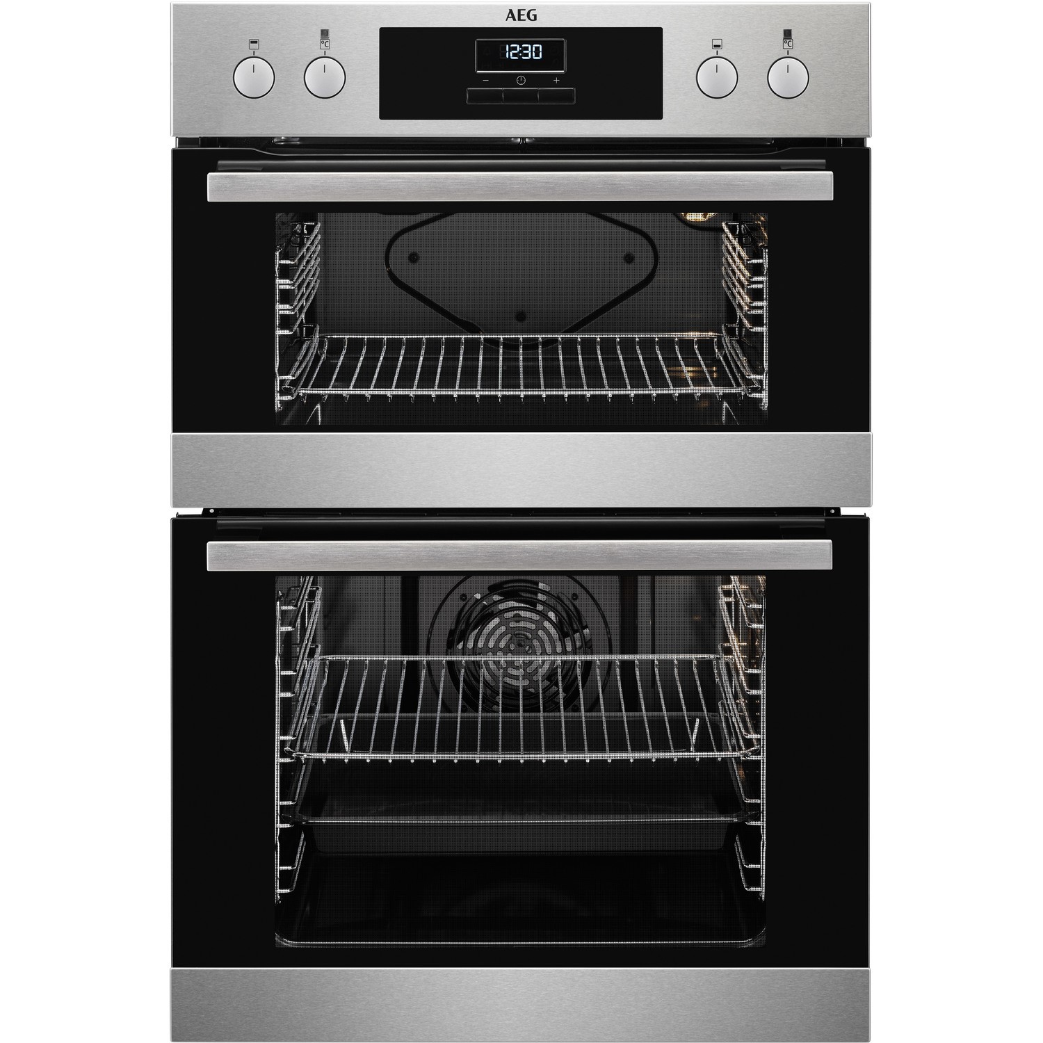 Refurbished AEG DEB331010M 60cm Double Built In Electric Oven Stainless Steel
