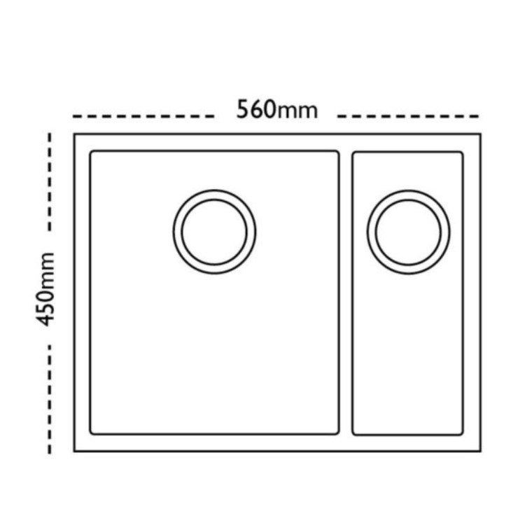 Carron Phoenix Deca 150 1.5 Bowl Stainless Steel Inset / Undermount Kitchen Sink