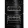 Refurbished AEG DEE431010B Multifunction 60cm Double Built In Electric Oven With Fully Programmable Timer Black