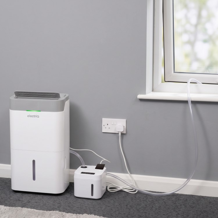 Dehumidifier Mate - Smart Wi-Fi Uplift Pump with Continuous Drainage and Extraction Humidity & Temperature Monitoring