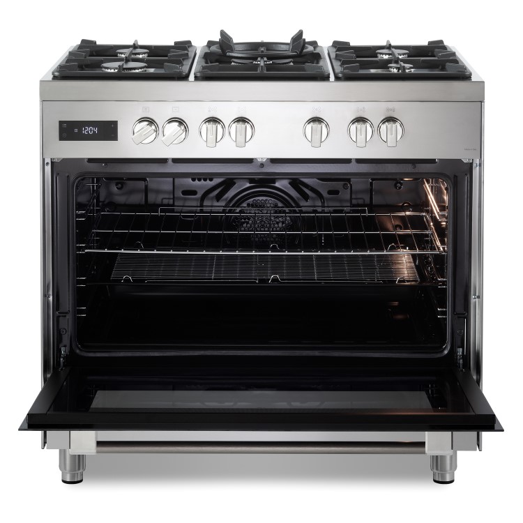 DeLonghi 90cm Dual Fuel Range Cooker - Stainless Steel
